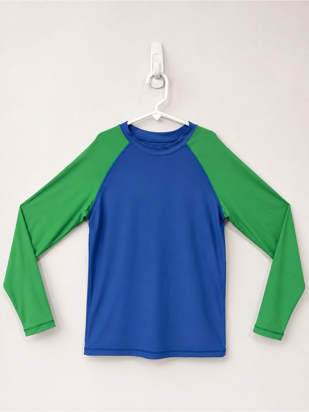 Primary Kids Blue & Green Long Sleeve Rash Guard Swim Shirt Size 12